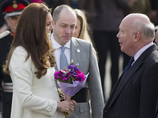 The Duchess meets British screenwriter Julian Fellowes -- the creator of the hit television series.