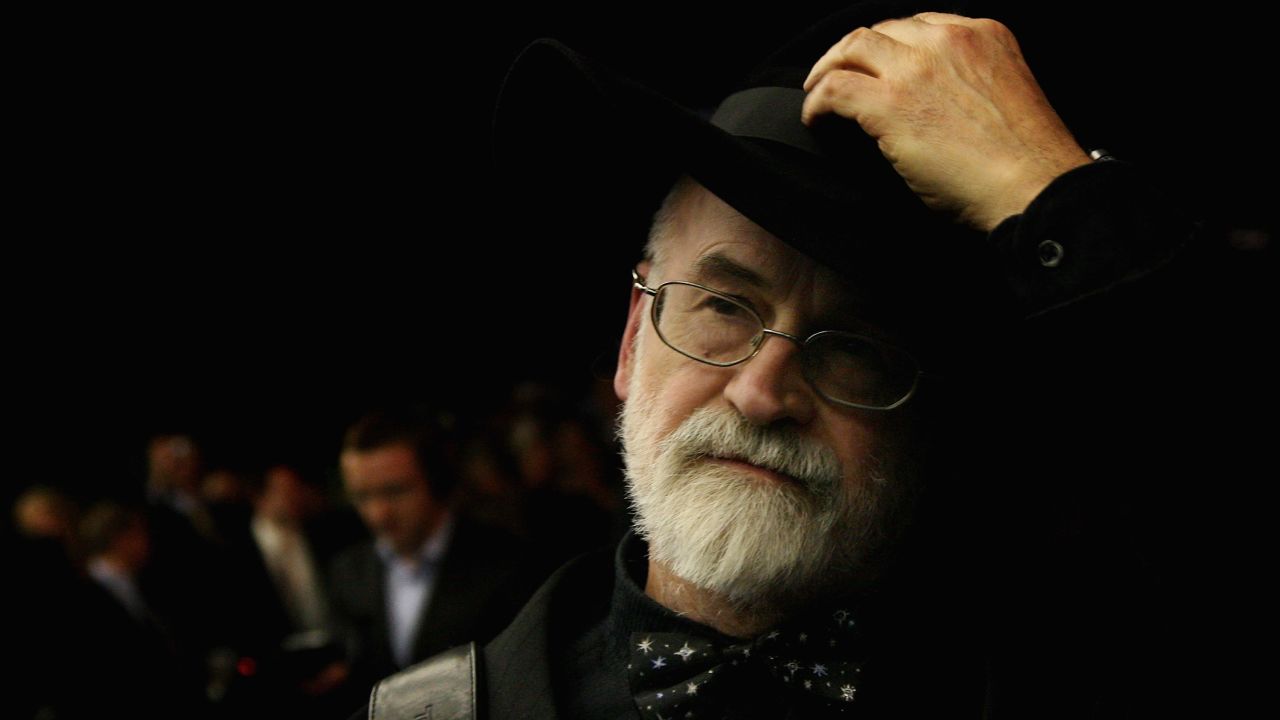 Terry Pratchet tips his hat to the press at the premier of The Colour Of Magic at the Curzon Mayfair on March 03, 2008 in London, England.