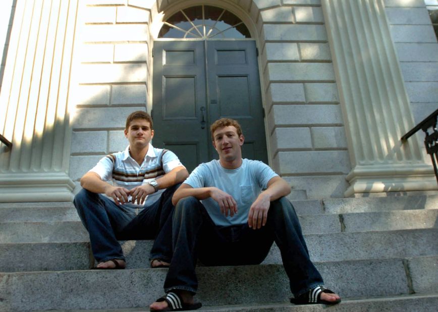 One of the most influential startups of the post-bust era, Facebook launched in 2004 as thefacebook.com, founded by Harvard University students Mark Zuckerberg, right, and Dustin Moscovitz. As of December, 890 million people a day were using it, according to the company.