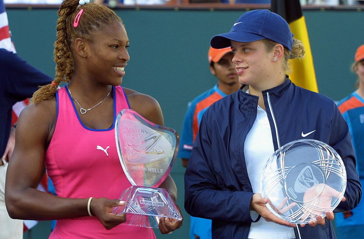 Serena Williams, left, won the Indian Wells tennis tournament in 2001 by beating Kim Clijsters. But that was only half the story...