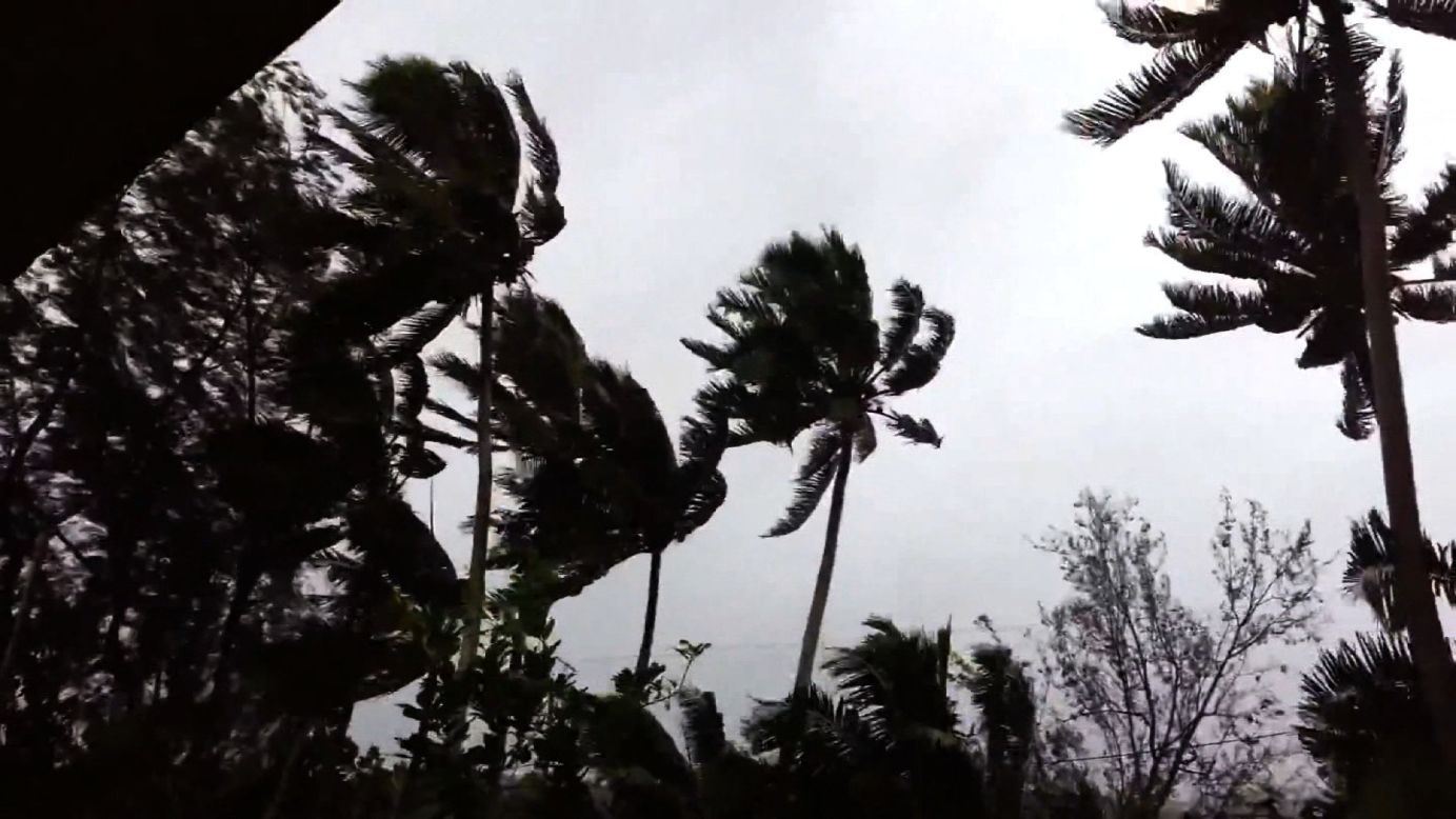 Fuertes vientos en Vanuatu el 13 de marzo.