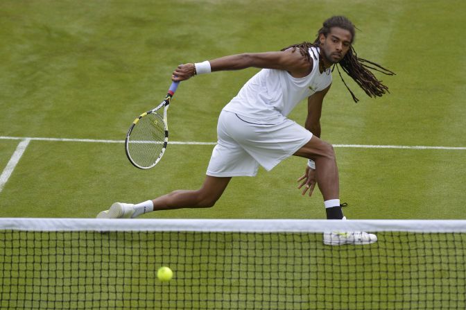 For Dustin Brown, dreadlocks are the way to go -- the German is pictured here at the 2013 Wimbledon Championships.