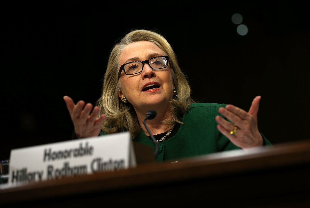 Hillary Clinton testifies before the Senate Foreign Relations Committee on Capitol Hill on January 23, 2013 in Washington, D.C. Lawmakers questioned the former secretary of state about the security failures during the September 11, 2012 attacks against the U.S. mission in Benghazi, Libya, that led to the death of four Americans, including U.S. Ambassador Christopher Stevens.