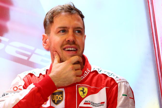Sebastian Vettel was third fastest in his first outing for his new team Ferrari. The four-time world champion switched team from Red Bull at the beginning of 2015. 