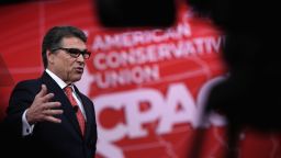 Former Texas Governor Rick Perry addresses the 42nd annual Conservative Political Action Conference (CPAC) February 27, 2015 in National Harbor, Maryland.