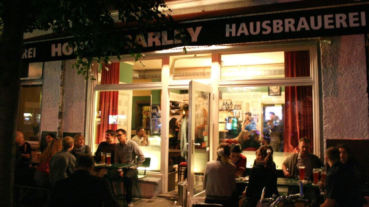 Hops and Barley in Berlin offers fruity wheats, a four-malt dark beer and rotating specials, including single-hopped Australian and American-style ales. 