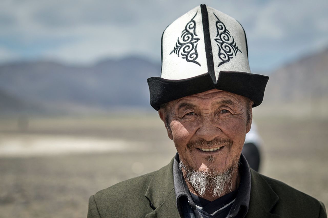 At 4,000 meters elevation, the air is thin but spirits are high at the Murghab horse festival in Chabysh, Tajikistan. Elderly men wear kalpak hats on which different patterns and colors signal their place in the societal hierarchy. 