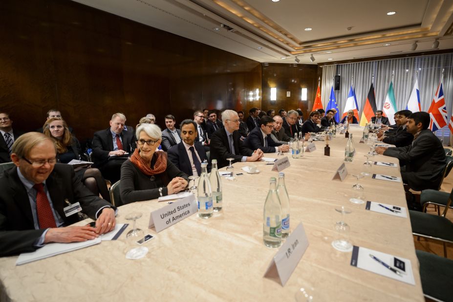 Iran and world powers comprising the P5+1 negotiating team meet in Montreux, Switzerland, on Thursday, March 5.