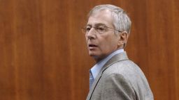 Murder defendant Robert Durst looks to the gallery after a pretrial hearing on a motion to postpone opening arguments of his case in Galveston, Texas, Monday, Sept. 22,  2003. 
