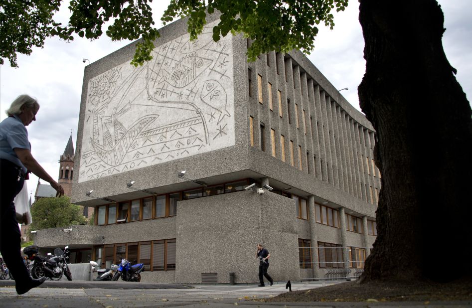 Picasso's first attempts at concrete murals adorn the walls of two government buildings in Oslo, Norway, called H-Block and Y-Block. Both were heavily damaged during the <a href="http://www.cnn.com/2011/WORLD/europe/07/22/norway.explosion/">Anders Breivik bombings</a> in 2011, and given the high cost of repairs -- estimated to be $70 million -- a proposal has been made to demolish them and relocate the murals. But the <a href="http://www.bbc.co.uk/news/entertainment-arts-23753192" target="_blank" target="_blank">public opinion is divided</a>, as the artwork was designed specifically for these buildings.