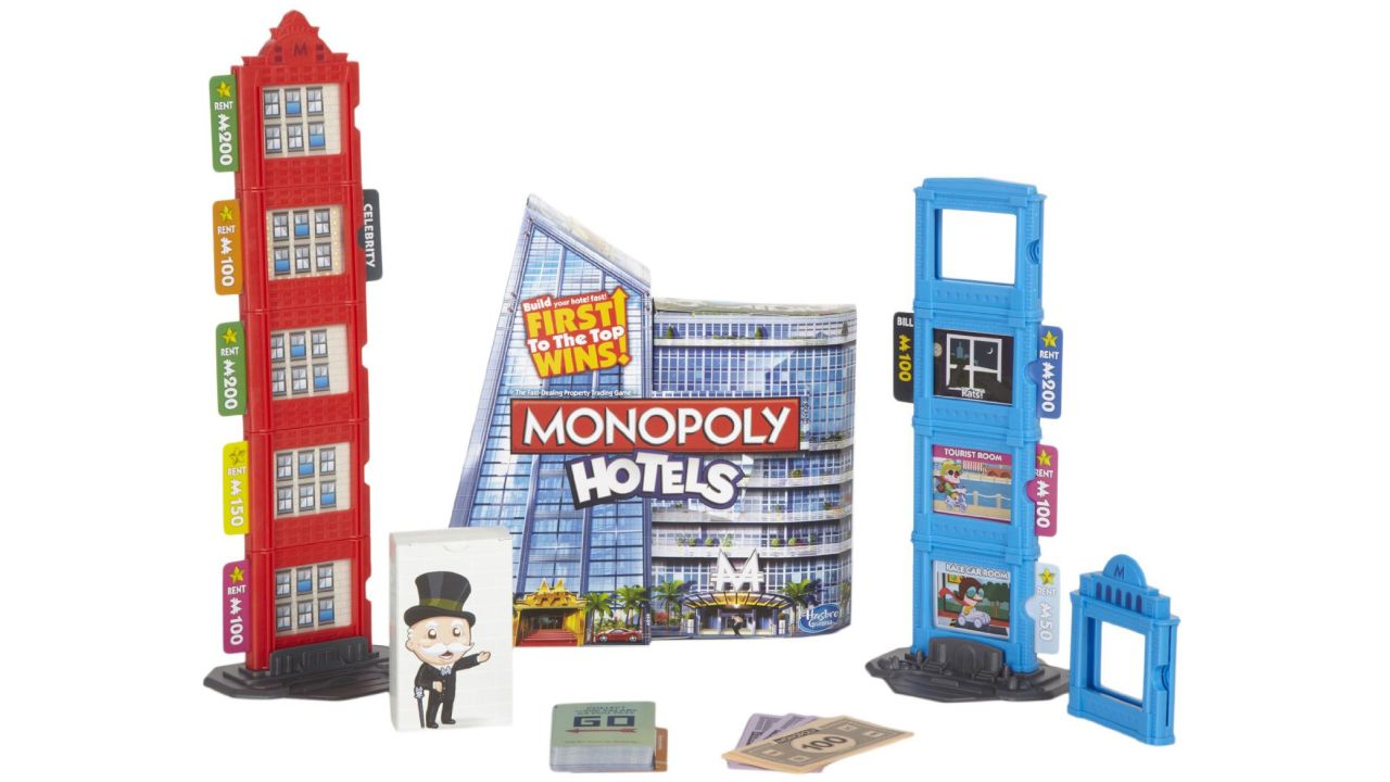 Then there's Monopoly Hotels, in which the most two-dimensional game rises into the sky -- with rents to match. It's just like playing New York.