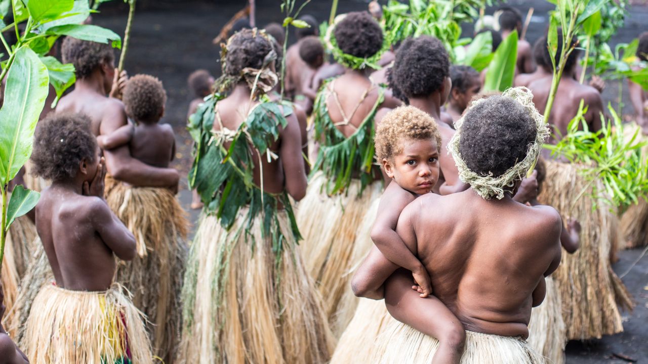 Yakel villagers dance, chant and march in village square, Tanna Island, this past November.