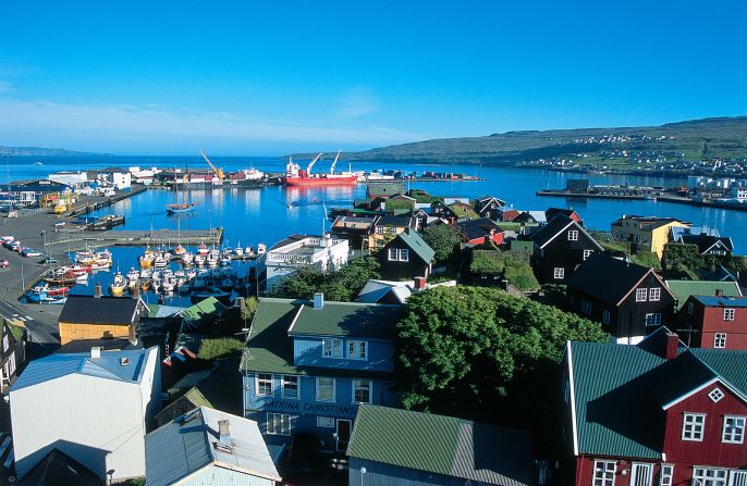 The capital of Faroes is located on the largest and most populated island, Streymoy. <a  target="_blank" target="_blank">Torshavn</a> has just three sets of traffic lights and a stadium big enough to hold 10% of Faroes' population.