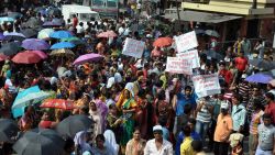 People flooded the streets of Ranaghat, north of Kolkata on March 15.
