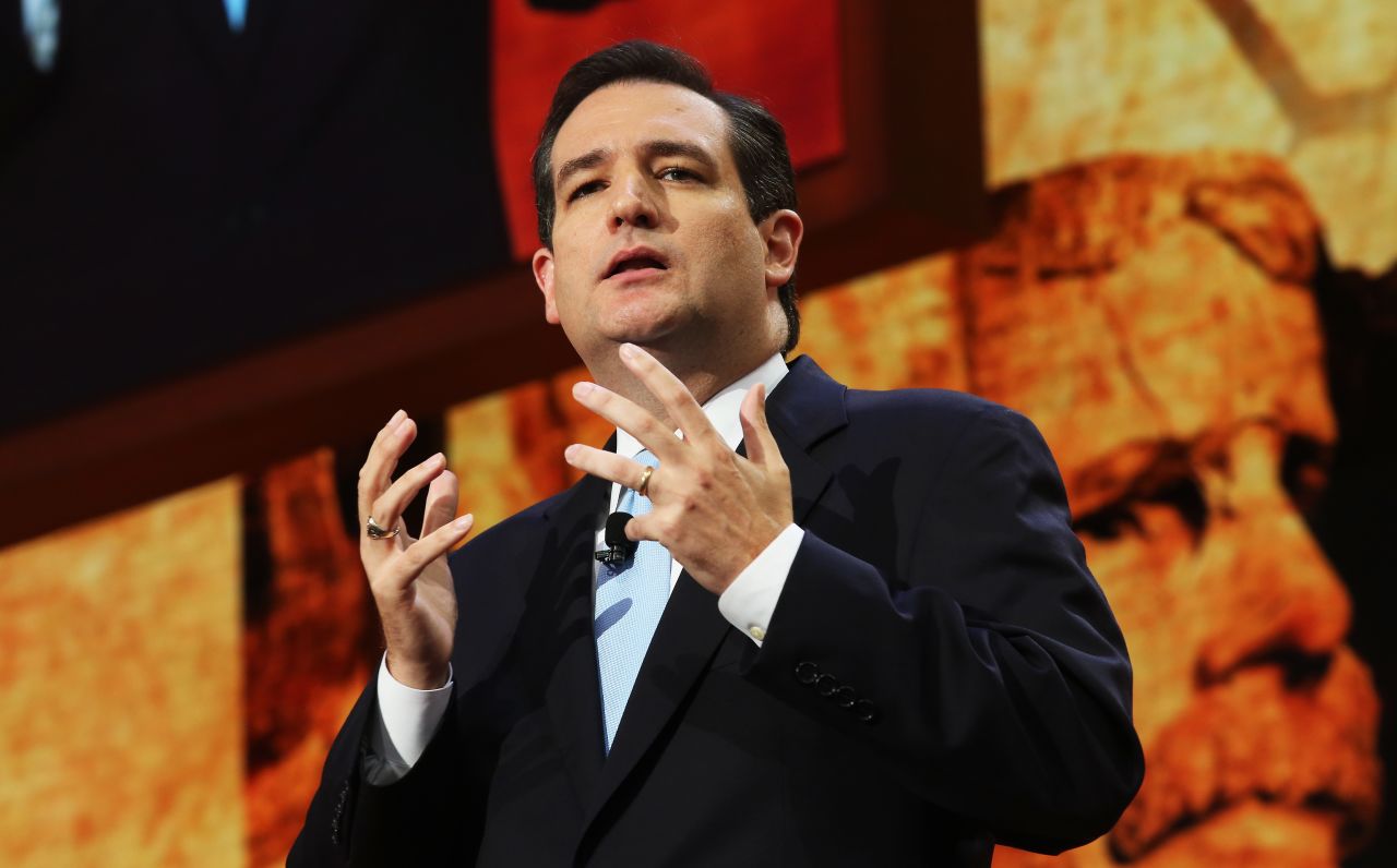 Then-Senate Republican Candidate and Texas Solicitor General Cruz speaks during the Republican National Convention in 2012.