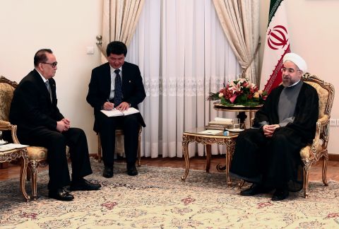 Iran and North Korea have enjoyed a long-term partnership, raising concerns for the U.S. about advancing their nuclear and missiles program. Iranian President Hassan Rouhani met with North Korean officials in Tehran on September 16, 2014.