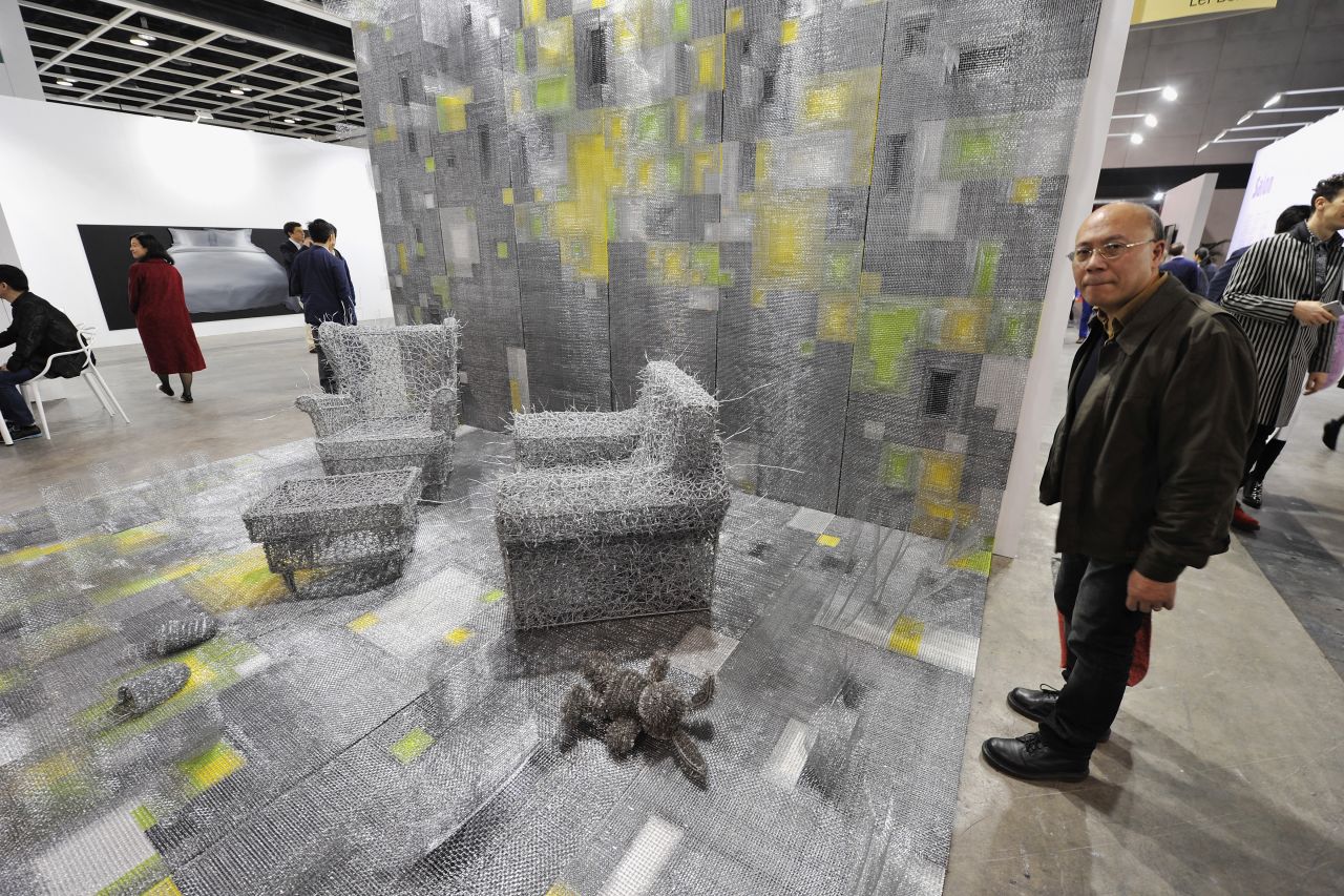 Those wanting to take a load off had better look elsewhere than artist Zhou Jie's spiky chairs, sardonically titled "Wonderful Plan." 