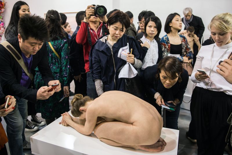 Art Basel Hong Kongs eerily realistic nude sculpture pic