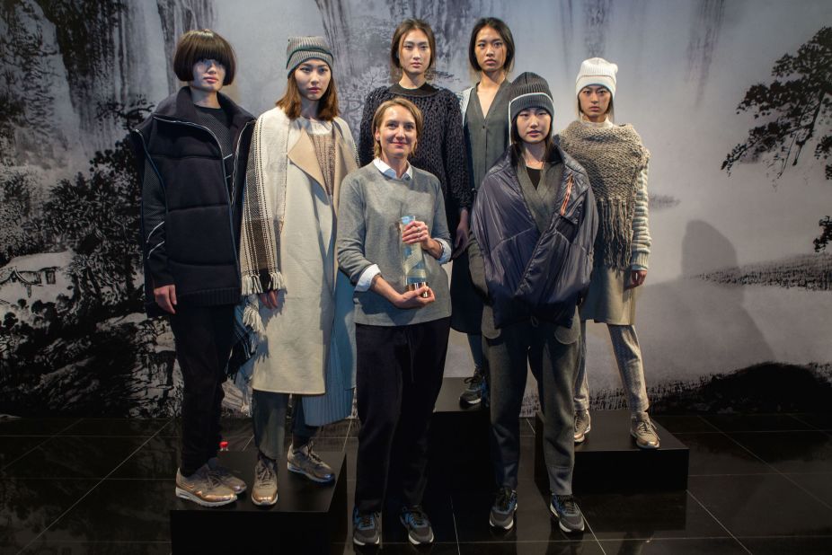 American designer Marcia Patmos (center) has won this year's International Woolmark Prize for innovative use of wool textiles. She takes home $100,000 AUD ($76,500), and will have the opportunity to be stocked in top luxury retailers around the world.