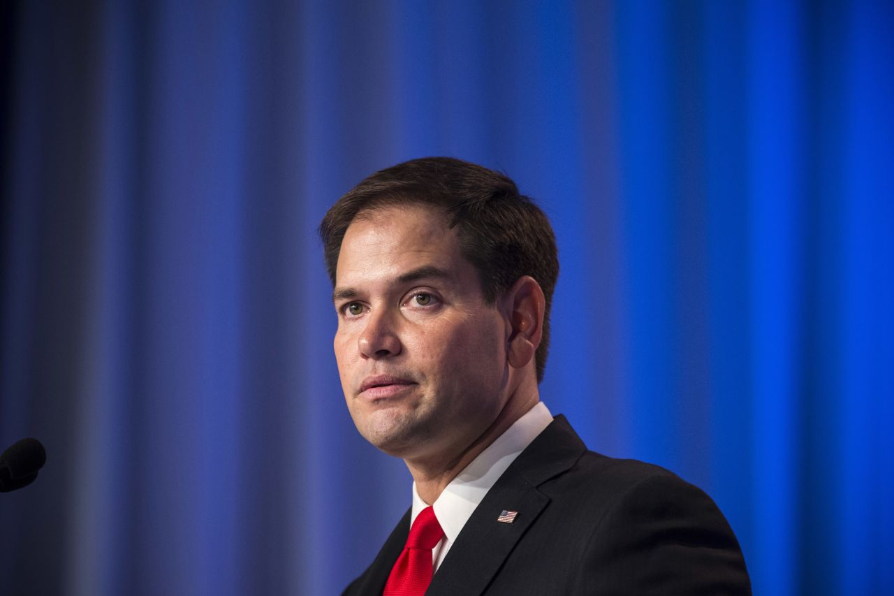 Florida Sen. Marco Rubio speaks in October 2013 at the Values Voter Summit, held by the Family Research Council in Washington.