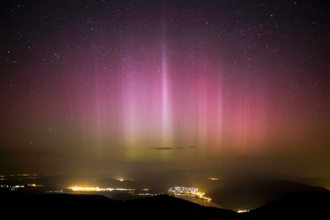 MARCH 18 - PILISSZENTKERESZT, HUNGARY: The<a href="http://cnn.com/2015/03/18/travel/fear-solar-storm-2015/index.html"> Northern Lights (Aurora Borealis)</a> are seen above Dobogoko in the town of Salgotarjan. The best places to spot auroral displays are <a href="http://www.northernlightscentre.ca/northernlights.html" target="_blank" target="_blank">over the southern tip of Greenland and Iceland, </a>the northern coast of Norway and over the coastal waters north of Siberia.