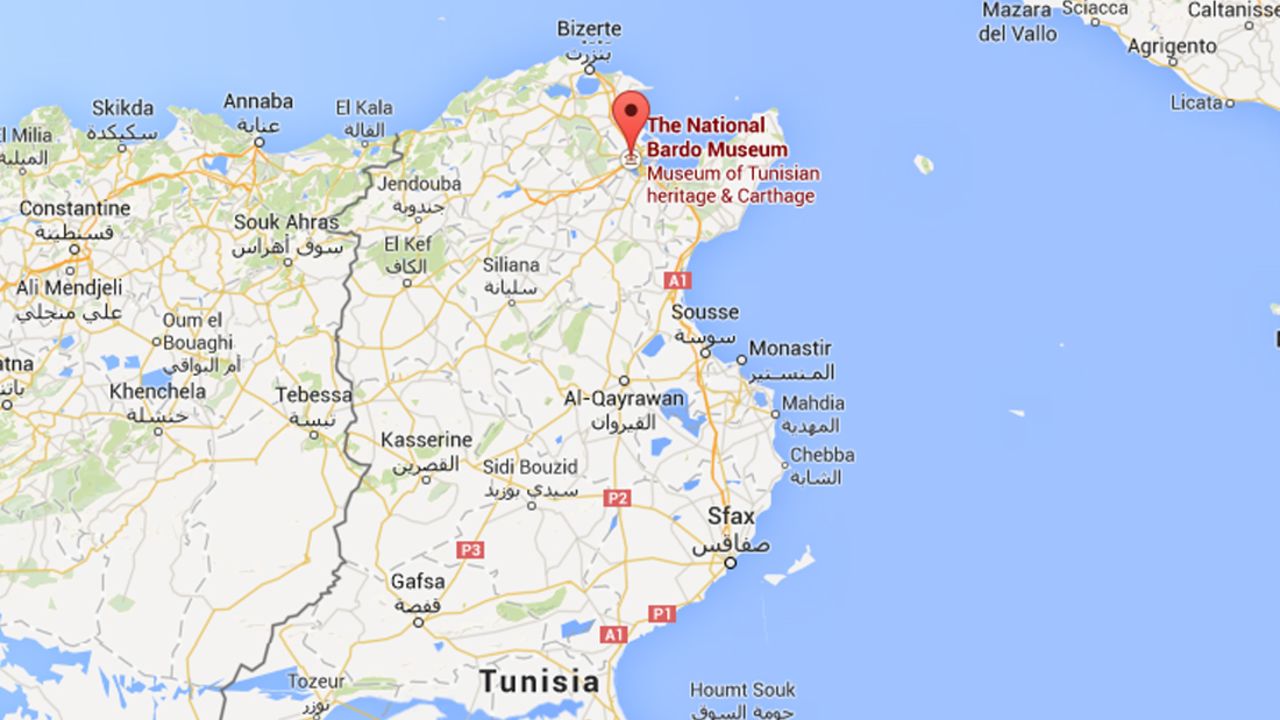 Map: Bardo Museum, Tunis, Tunisia.