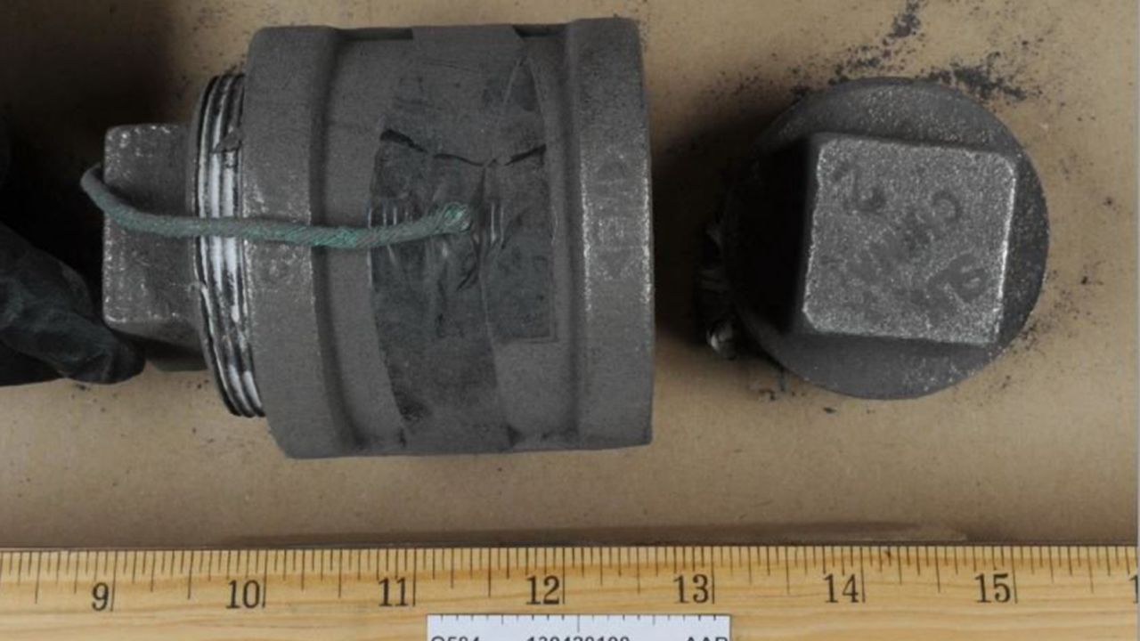 An unexploded pipe bomb was found at the scene of the shootout between police and the Tsarnaevs.