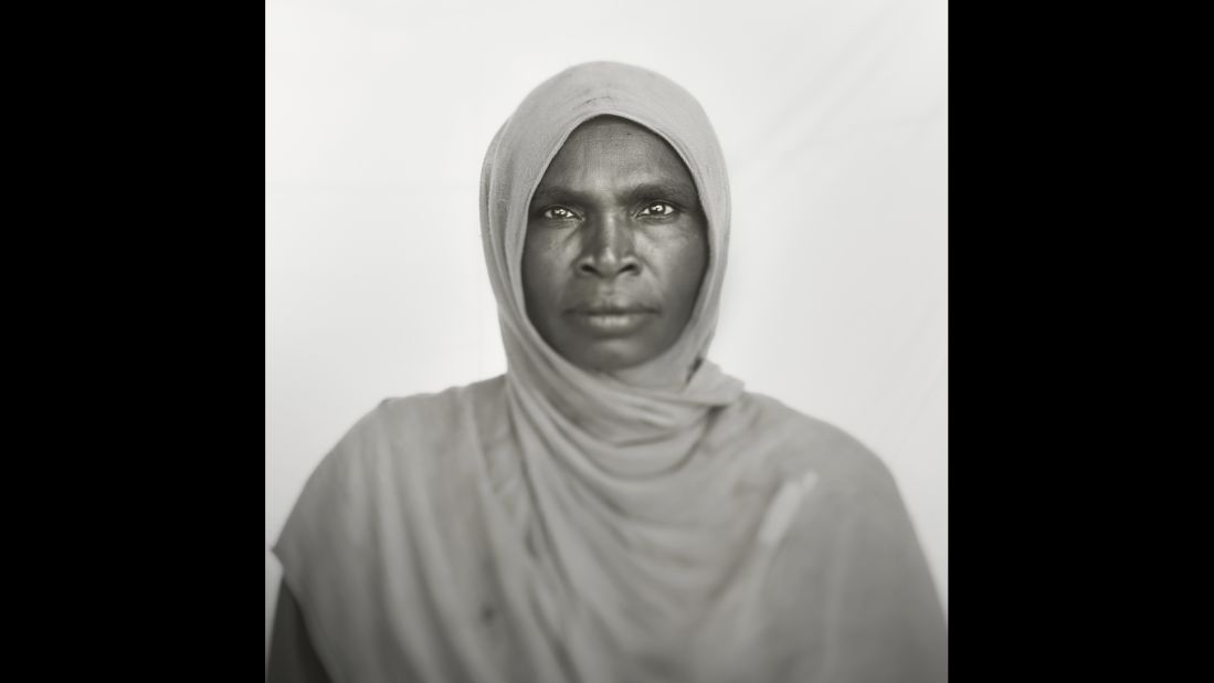 Hawa Haranan, 40, works as a cleaner at a medical clinic. She was born in the war-torn Darfur region, and she came to the Mayo camp as a refugee.