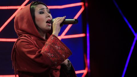 Contestant Mursal Farhmand performs on "Afghan Star."
