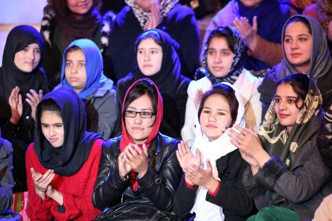 Women in the audience of the show "Afghan Star."
