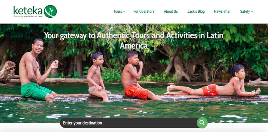 Keteka is connected to a global network of local experts to give travelers authentic local experiences. Primarily focused on Latin America, the website plans to support sustainable tourism in developing communities around the world.
