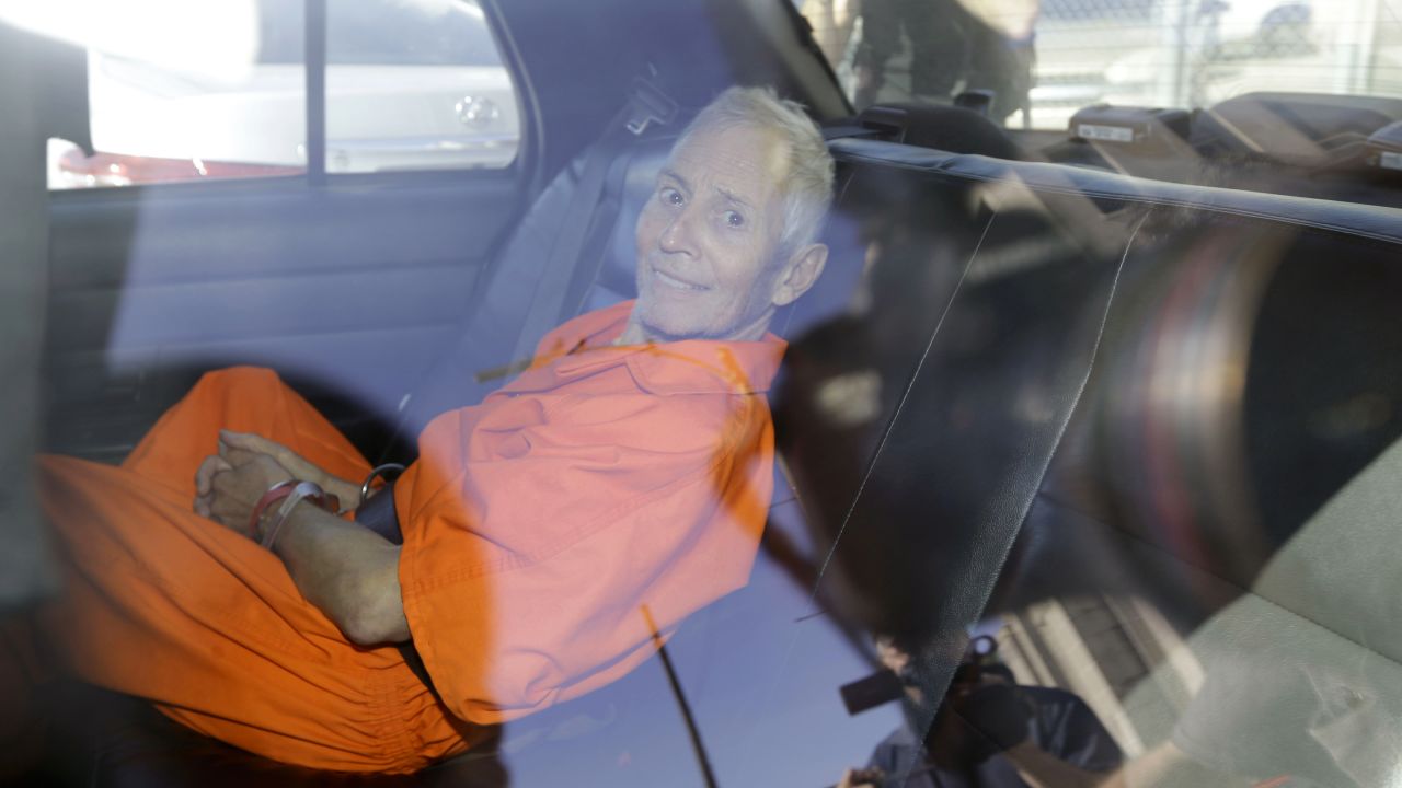 <a href="http://www.cnn.com/2015/03/16/us/gallery/robert-durst/index.html" target="_blank">Robert Durst,</a> a wealthy New York real-estate heir, is transported to Orleans Parish Prison after his arraignment in New Orleans on Tuesday, March 17. Durst faces felony firearm and drug charges in New Orleans, and he has been charged with first-degree murder in Los Angeles. Investigators say they believe Durst, 71, was behind the slaying of Susan Berman, his longtime friend. Durst is also the focus of the HBO documentary series "The Jinx," which explores his wife's 1982 disappearance and investigators' suspicions that Berman was killed because she knew what happened to her. Durst has long maintained he didn't kill Berman or have anything to do with his wife's disappearance.