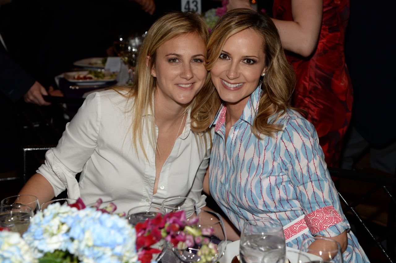 Country singer Chely Wright, right, and wife Lauren Blitzer-Wright welcomed twin boys in May 2013.  