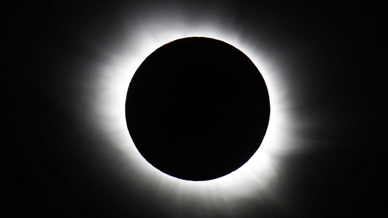 A total solar eclipse forms over Svalbard, Norway, on Friday, March 20. The solar event was visible from parts of Europe.