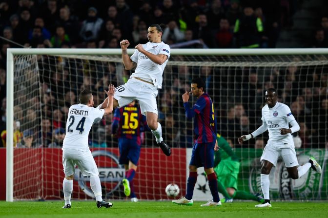 Former Barca front man Zlatan Ibrahimovic will miss the first leg for PSG due to suspension.