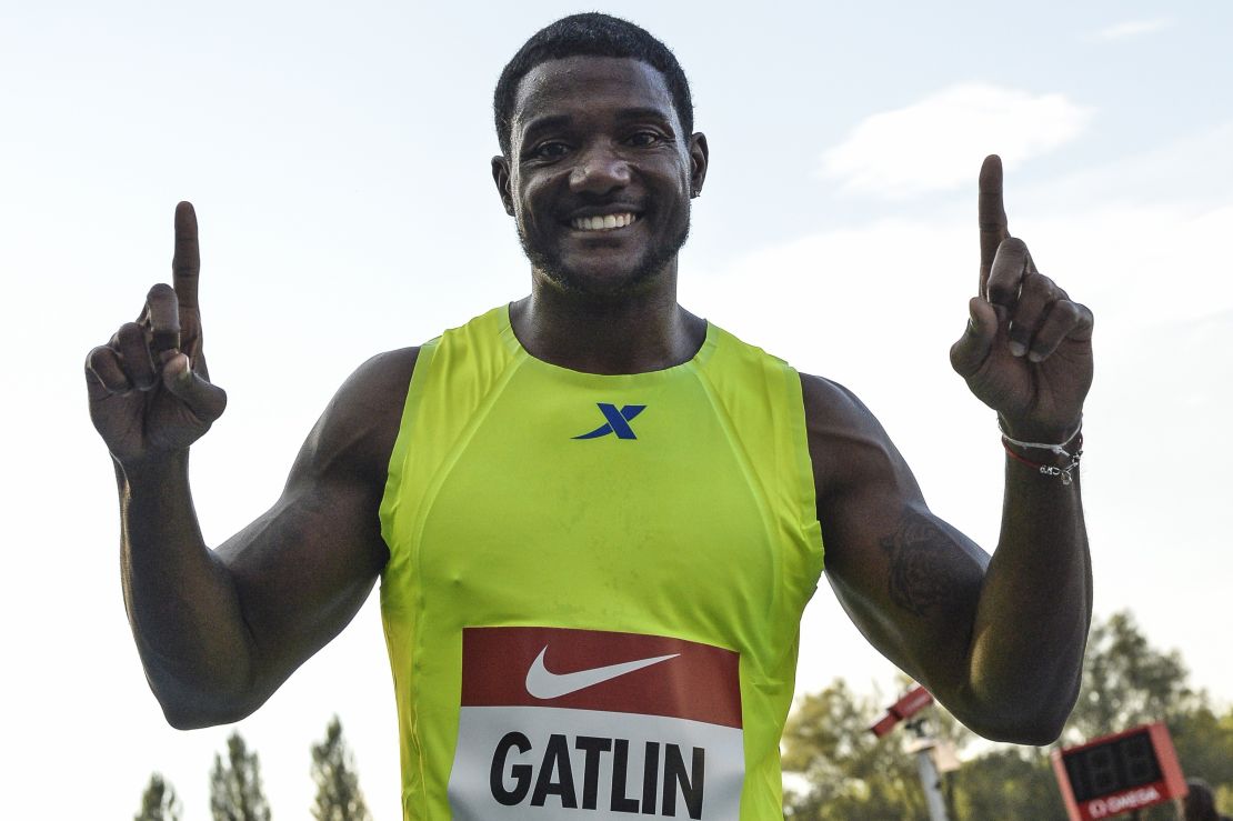 American Justin Gatlin is currently Infostrada's pick to beat Bolt over 100m.