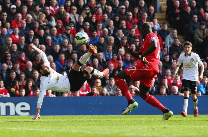 Juan Mata's second half volley was the highlight of a superb victory for Manchester United at Anfield. 