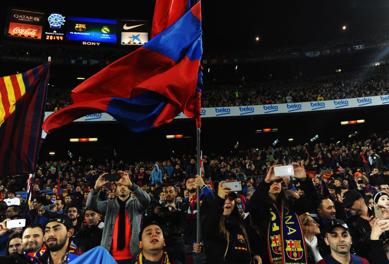 The Nou Camp was packed to near 100,000 capacity for El Clasico.