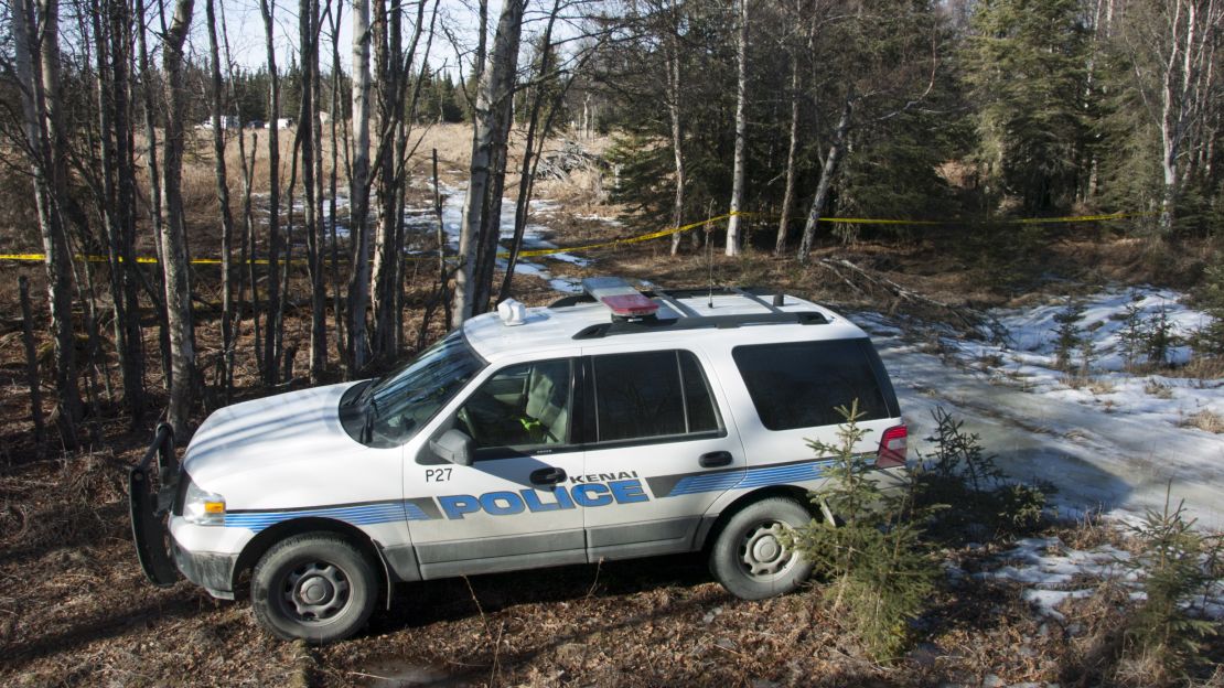Investigators set up a temporary facility Sunday after finding the remains.