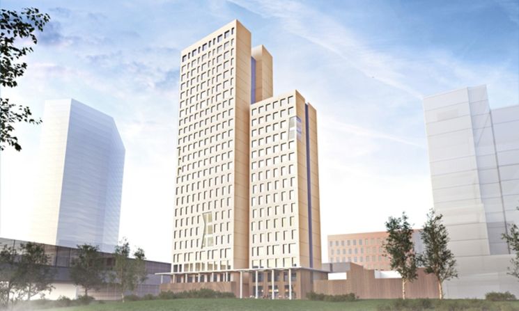 Architects around the world have designed a number of wooden towers in recent years. Austrian architects Rudiger Lainer and Partner plan to construct a 84-meter (276-foot) wooden skyscraper in Vienna with work commencing in 2016.