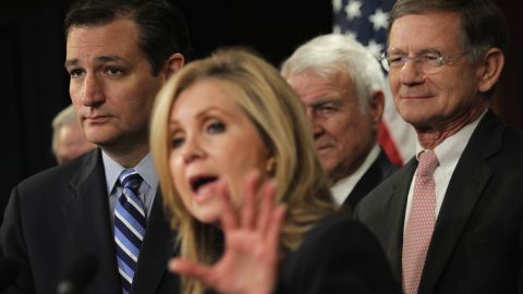 From left, Cruz attends a Capitol Hill news conference with U.S. Reps. Marsha Blackburn, John Carter and Lamar Smith in September. Cruz discussed immigration reform at the news conference.