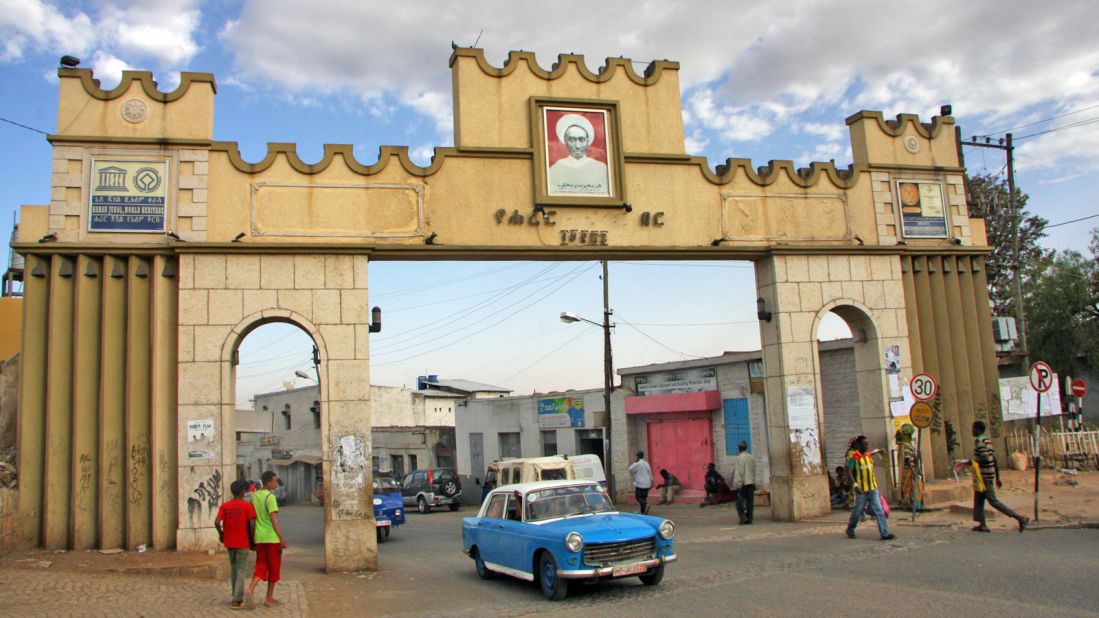 Opened in 1933, the Harar Portal is the newest of the city's six portals -- hence it's car-friendly. The photograph on the gate is of Emir Abdullahi ibn Muhammad, the last of Harar's 72 emirs and Muslim leaders.