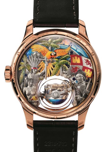Zenith's Academy Christophe Colomb Hurricane Grand Voyage timepiece depicts the Italian explorer's adventures in the so-called New World.