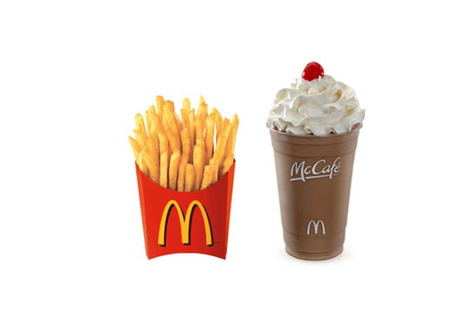 "I'd get fresh, hot fries (not wimpy cold ones) and a small chocolate shake. Why? If I'm famished, I need "quick energy" which I'll get from carbohydrates, but also because ... I actually enjoy fries and shakes. I wouldn't worry about nutrition right now because it's not in the cards. I'd rather get a healthy meal I could savor later, and something quick and enjoyable now."<br /><br />-- <a href="index.php?page=&url=http%3A%2F%2Frebeccascritchfield.com%2F" target="_blank" target="_blank">Rebecca Scritchfield</a>, MA, RD, HFS