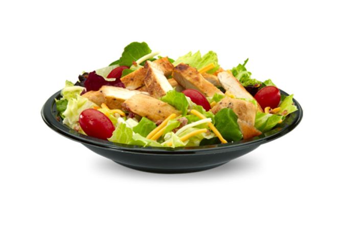 "I'd order the bacon ranch salad with grilled chicken and use less than half the dressing. It provides some veggies and fiber, some lean protein to fill me up, some calcium and flavor from the cheese and extra flavor from the bacon (sue me, I like bacon every once in a while). I'd also order apple slices as they provide fiber and help me meet my fruit quota. <br /><br />Once in a while I will eat French fries with ketchup. If I ordered them with a salad, I'd choose a small order. And I'd limit total fat and saturated fat the rest of the day. <br /><br />I think when it comes to fast food, watching portions is most important. If you stick to smallest portions and try to get foods from at least 3 food groups (lean protein, fruits and vegetables), a fast food meal doesn't have to be a dietary disaster." <br /><br />-- Elisa Zied, MS, RDN, CDN, Author of "<a href="index.php?page=&url=http%3A%2F%2Fwww.amazon.com%2FElisa-Zied-Younger-Next-Week%2Fdp%2FB00RWRUIXI" target="_blank" target="_blank">Younger Next Week</a>"