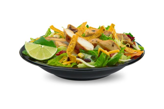 "I would have the Premium Southwest Salad with grilled Chicken. I would order that because I would get some veggies, 7 grams of fiber for fullness and would not go overboard on refined carbs (from the buns). I also like that it has 29 grams of protein as I generally strive to get 25-30 grams protein in all of my three main meals every day. <br /><br />It also has 320 calories, which means I can have a piece of fruit or something else as part of this lunch too." <br /><br />-- <a href="index.php?page=&url=http%3A%2F%2Fwwww.appforhealth.com%2F" target="_blank" target="_blank">Julie Upton</a>, M.S., R.D., CSSD