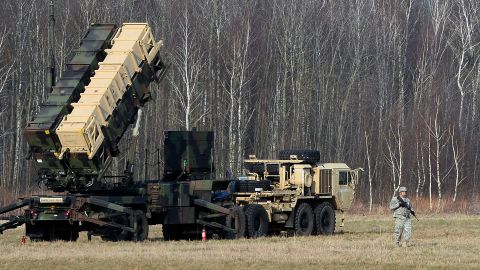 U.S. troops at a launching station for Patriot air and missile defense in Poland March 21.