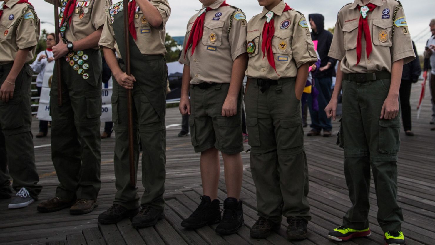 Faceless boy scouts