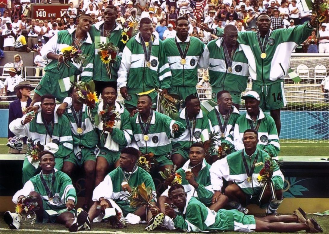 At the Atlanta Olympics, Nigeria stuns the world when its football team wins gold. The Super Eagles beat Brazil and Argentina along the road to glory, winning 3-2 in the final.