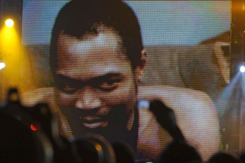 Afrobeat star Fela Kuti (seen here being honored at the first MTV Music Awards for Africa, 2008) and his band Afrika '70 release "Zombie," a scathing attack on the Nigerian military -- the firebrand musician is a constant critic of the government. The authorities eventually retaliate, sending hundreds of troops to lay siege to Kuti's commune. His mother is thrown out of a window during the attack and subsequently dies, whilst the property is set on fire, destroying all of Kuti's instruments and master tapes.